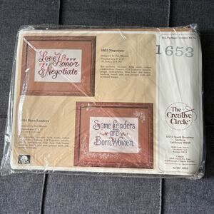 Negotiate Vintage Framed Counted Cross Stitch Kit by The Creative Circle - 1988